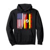 Half Ugandan Flag | Vintage Uganda USA Gift Pullover Hoodie