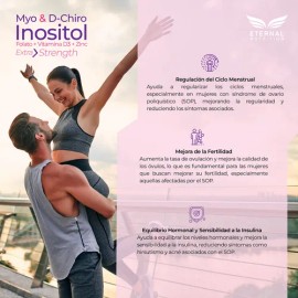 ETERNAL NUTRITION Essentials Inositol 40:1 + Myo & D-Chiro (300 Cápsulas) | Folato Metilado 5-MTHF, Vitamina D3 y Zinc | 75 Porciones · 2020 mg | Bienestar Hormonal, Salud Reproductiva y Metabólica