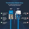 SATMAXIMUM Cat6 Keystone Ethernet Wall Jack Punch Down UTP 45-Degree