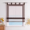 ESLIR Roman Blind with Loops, Kitchen Transparent Tab-Top Blind, Modern