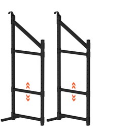 Kryonix 2Pcs Shipping Container Shelving Bracket, Adjustable 3-Tier Hanging Cargo Container Shelves for Spacing Saving, 1300LBS Capacity Heavy Duty Container Shelf Bracket for Workshop Storage
