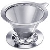 Laiyeoy Pour Over Coffee Dripper, Slow Drip Paperless Coffee Filter,