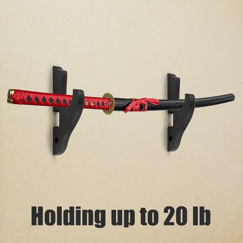 Sword Holder Wall Mount 2-Tier Hook Katana Holder Adjustable Display