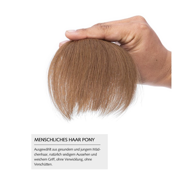 PARXITN Clip-In Bangs, Real Hair Front Fringe, Unique Irregular Fringe