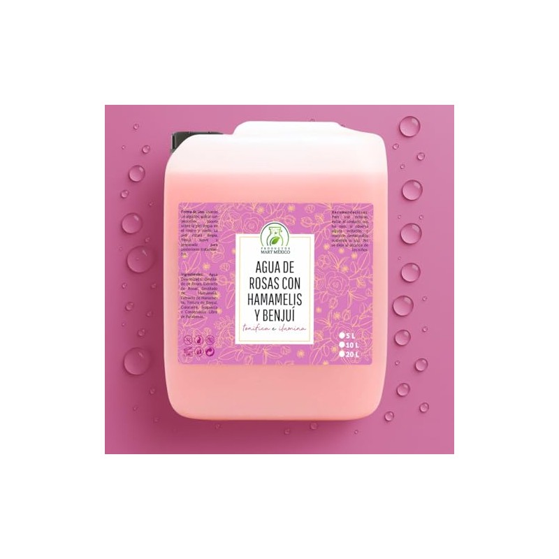 Agua De Rosas Con Hamamelis Y Benjuí Tónico Facial Productos