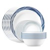 Corelle Vitrelle 18 Piece Glass Dinnerware Sets Service for 6,