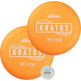 Discraft Soft Kratos 2-Pack | Matching Orange Putters - Varied Foils - 170-172g, Consistent Control and Performance