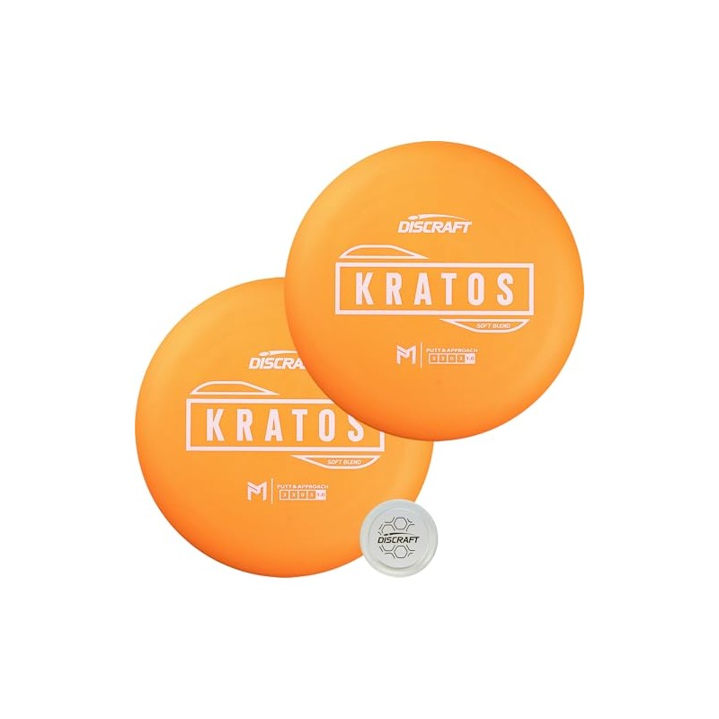 Discraft Soft Kratos 2-Pack | Matching Orange Putters - Varied