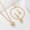 Golden Love Heart Pendant Choker Necklace Fashion Heart Bracelet with