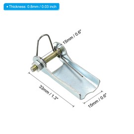 PATIKIL 1.3 Inch Replacement Hooks Latch, 4 Pack Metal Towing Receiver Hitch for Clevis Hook Trailer, Silver