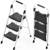 KINGRACK 3 Step Folding Ladder, 900 lbs Load Capacity, Non-Skid