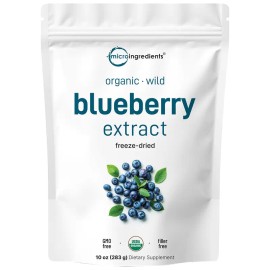 Organic Blueberry Extract Powder 10oz Antioxidant Superfruit Supplement Powder Natural Fruit Extract Daily Nutrition Dietary Supplement Vegan