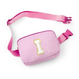 SEFORICO Initial Fanny Pack - Gifts for Girls Teen Girls Kids Fanny Pack Gifts for Daughter Sister, Crossbody Bag Belt Bag Teen Girl Gifts Trendy Stuff 11 12 13 14 15 16 Years Old Girl Gifts(Pink I)