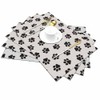 Walmsco Placemats Black Cat Paw Print Decor For Dining Room
