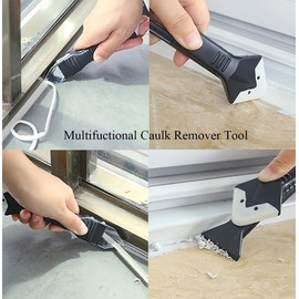 Caulk Remover Tool-3 in 1, Caulking Tool Kit, Grout Removal Tool, Pack-of-9Pcs Caulk Removal Tool for Kitchen Countertop, Bathroom Floor, Window, Sink Joint, Frames Seal