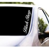 Dabbledown Large Black Sheep Cursive Car Truck Window Windshield Lettering