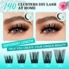 Lash Clusters Wet Look 140Pcs Fluffy Eyelash Cluster Ultra-Thin Lash