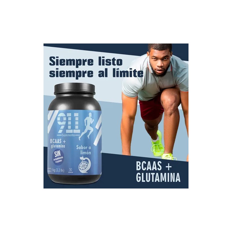 Aminoácidos Bcaasgluta 911 Suplements 1kg Varios Sabores