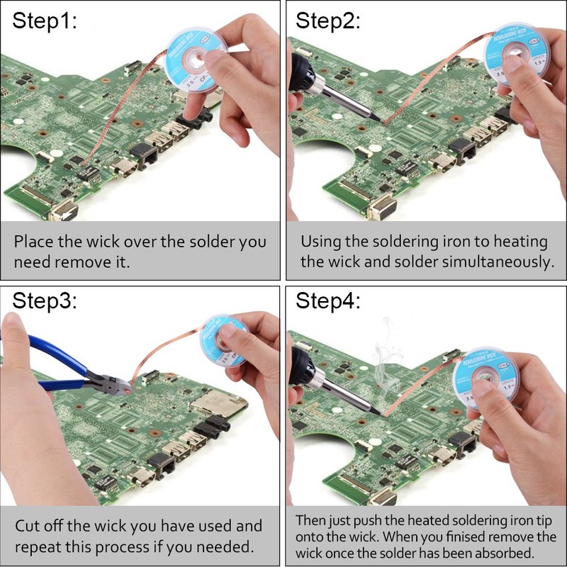 Mogaopi Desoldering Wick, Desoldering Pump, Solder Sucker, Solder Wick, 2pcs