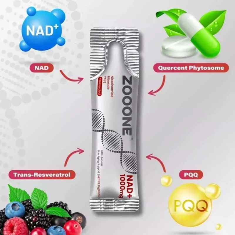 ZOOONE NR1000 NAD+ Drink Mix - Berry Flavor, Energy &