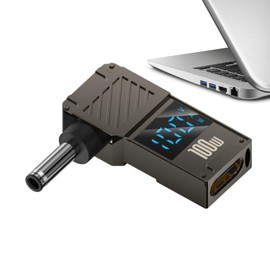 Laptop Charging Adapter | 100W Digital Display Type C to DC Charging Adapter,Fast Charging Computer Accessories for Business Trips, Travel, Daily Use