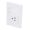 Surtek Placa Con 1 Switch 1 Contacto 1/2 Color Blanco