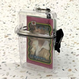 Transparent waterproof photo card storage pocatong case sleeve 2ea