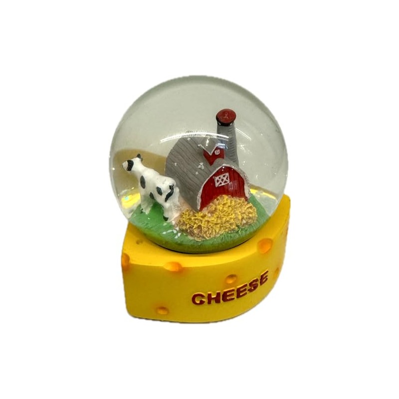 Generic Wisconsin Cheese Farmers Snow Globe 65mm