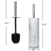 Indecor Home Marble Cherry Blossom Design Toilet Brush and Holder