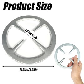 ZAHD 2 Stück Wok Ring Support Universeller Gusseisen Wok Ring Gasherdkreuz Topfträger Gaskocher Gitter Aufsatzringdauerhaft für Gaskocher Espressokocher Kaffeekocher Campingkocher 15cm (Silber2)