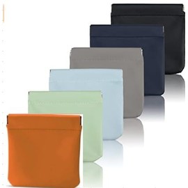 Tibapla Pack of 6 Cosmetic Bags Small Waterproof Cosmetic Bag Makeup Bag Women's Mini Make Up Bag Portable Without Zip Mini Bag for Cosmetics Headphones Jewellery 11 x 12 cm, Classic 2, Classic