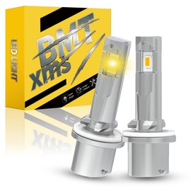 BMT xms 880 H27W H27W/1 Fog Light Bulbs - 400% Brighter 20000LM 3000K Amber Yellow Light - 1: 1 Mini Size, Pack 0f 2