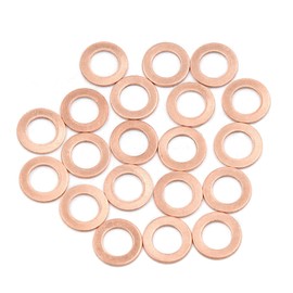 sourcing map Pack of 20 Washers Copper Washers Flat Seal Rings 8 mm Inner