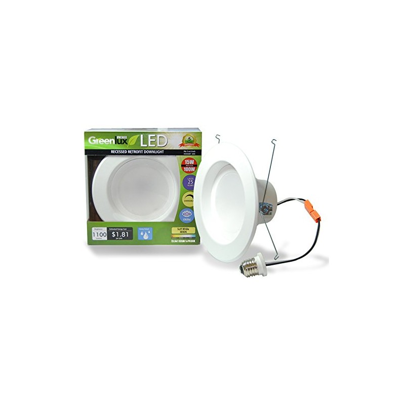 5-6 inch Recessed LED 15W Soft White Retrofit Downlight Kit