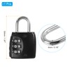 PATIKIL Security Steel Cable with 3 Digit Combination Lock, 3.3Ft/1M