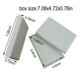 25Pcs White Gift Box For Packaging,7.08x4.72x0.78 inch,Small Paper Gift Boxes With Lids For Presents,Bridesmaid Groomsmen Proposal Box For Woemn Wedding Day,Graduation,Brithday,Jewelry (white)