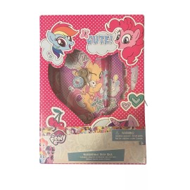 My Little Pony Keepsake Box set Journal mini Gel pen Stickers and Lock