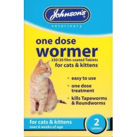 SIPW Cat Kitten One Dose Wormer Tablet or Worming Granules Roundworm Tapeworm (One Dose Wormer)
