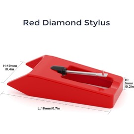 Record Player Needle Replacement - 2pcs Turntable Stylus Diamond Tip - Compatible Phonograph Record Player Accessories for Vinyl LPs and More