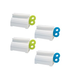 MoHern Toothpaste Squeezer, 4 Pcs Toothpaste Tube Squeezers, Multi-Purpose Toothpaste Dispenser, Rolling Toothpaste Holder Stand