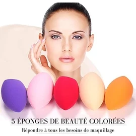 5-teiliger Make-up-Schwamm, Beauty-Mixer, Concealer-Schwamm, Foundation-Schwamm, Beauty-Schwamm-Set für Mixer, Flüssigkeit, Foundation, Cremepuder