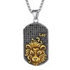 JewelryWe Collar Constelación Zodiaco Hombre: Colgante Leo Astrología Horóscopo de