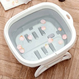 Multipurpose multi-folding folding footbath basin footbath footbath portable acupressure crevice storage organization daily home accessories supplies gray