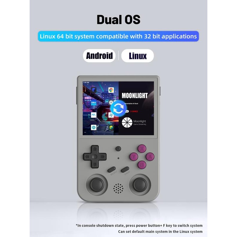 RG353V Handheld Game Console , Dual OS Android 11 and