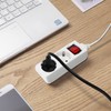 Aigostar Steckdosenleiste 2-fach mit Schalter Tischsteckdose Kindersicherung 3g1.0m㎡ 1.5 m