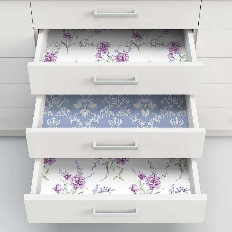 Geosar 10 Sheets Drawer Liners for Dresser Scented Drawer Liners