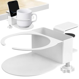 2-in-1 Universal Desk Accessories&Kinderwagen Kubehör, Geeignet Für Getränkehalter Kinderwagen, Flaschenhalter Fahrrad, Kompatibel Mit Milchflaschen, Getränken, Kaffeetassen (Weiß)