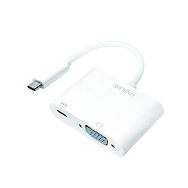 LogiLink UA0259 USB-C to VGA Charging Adapter White