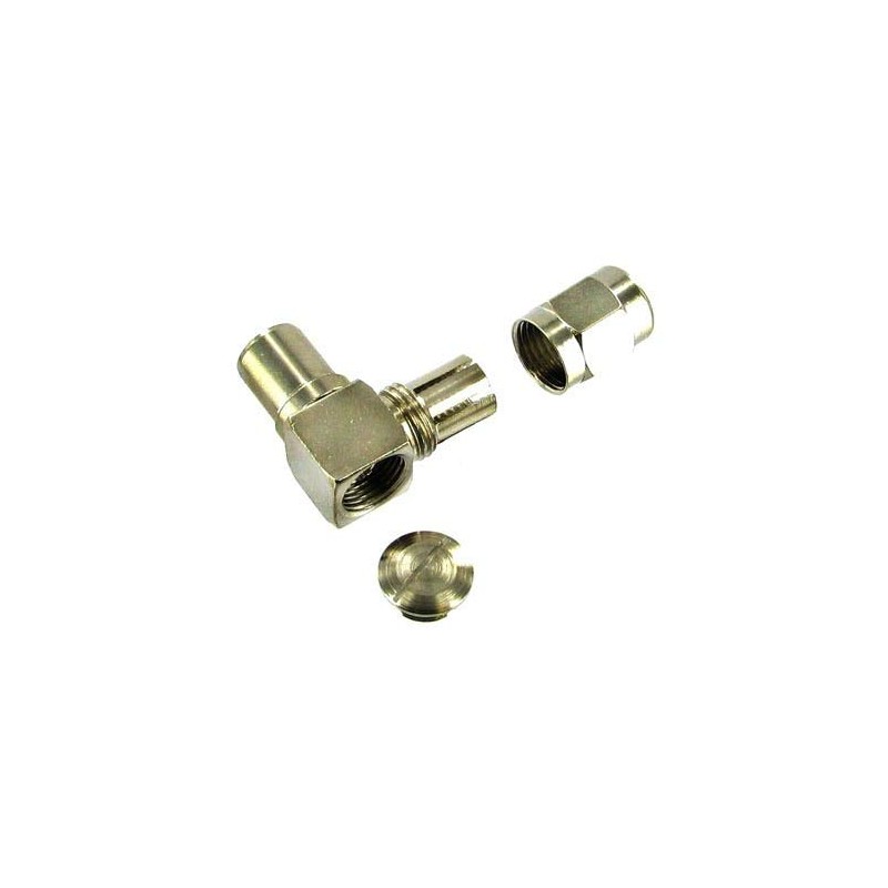 PAL TV Coaxial Antenna Plug Right Angle Cable Connector Adaptor
