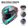 JQF Gear Modular Motorcycle Helmet Dual Visor Flip Up Full
